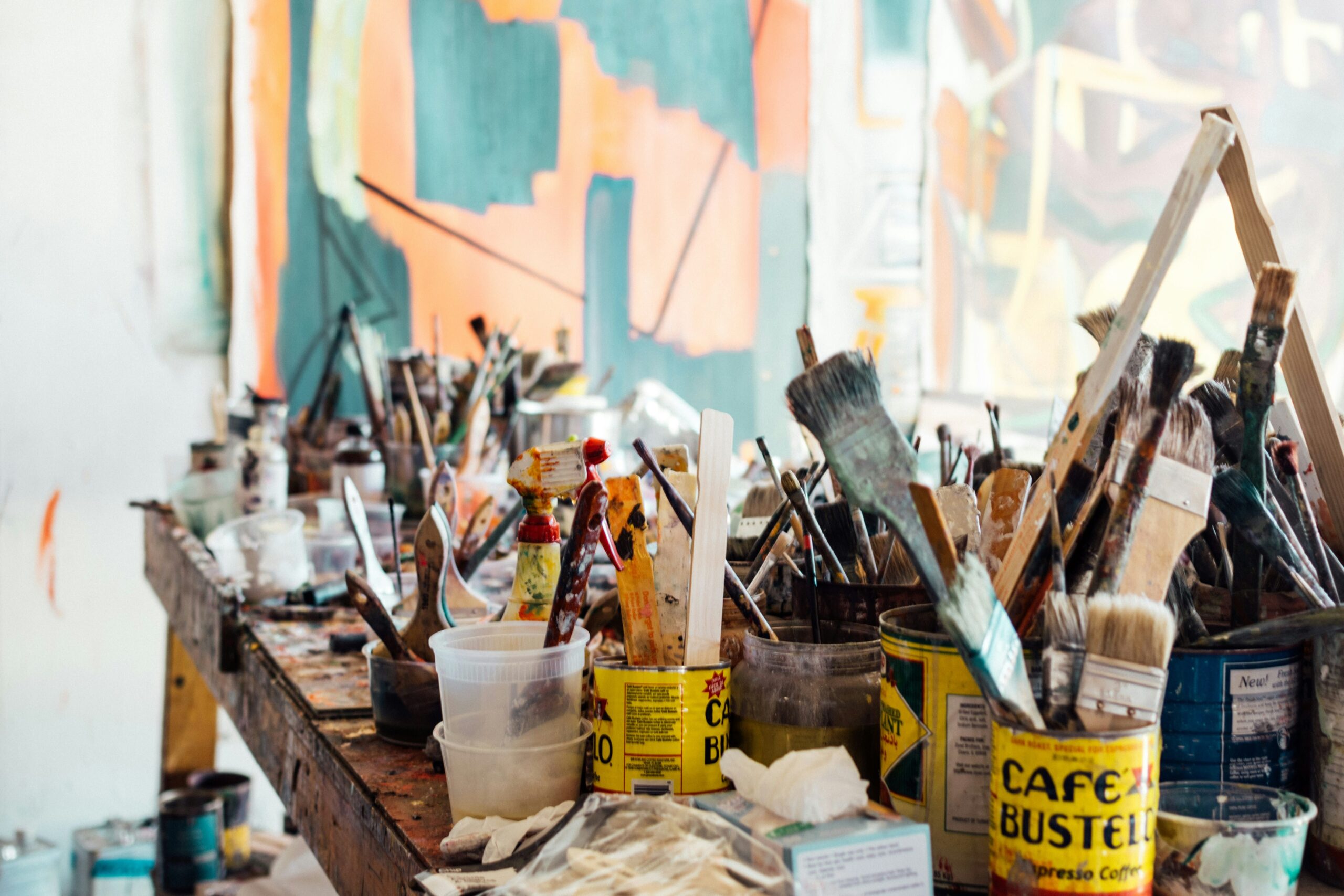 Artist studio in Rome visited on a private art and hidden streets walking tour