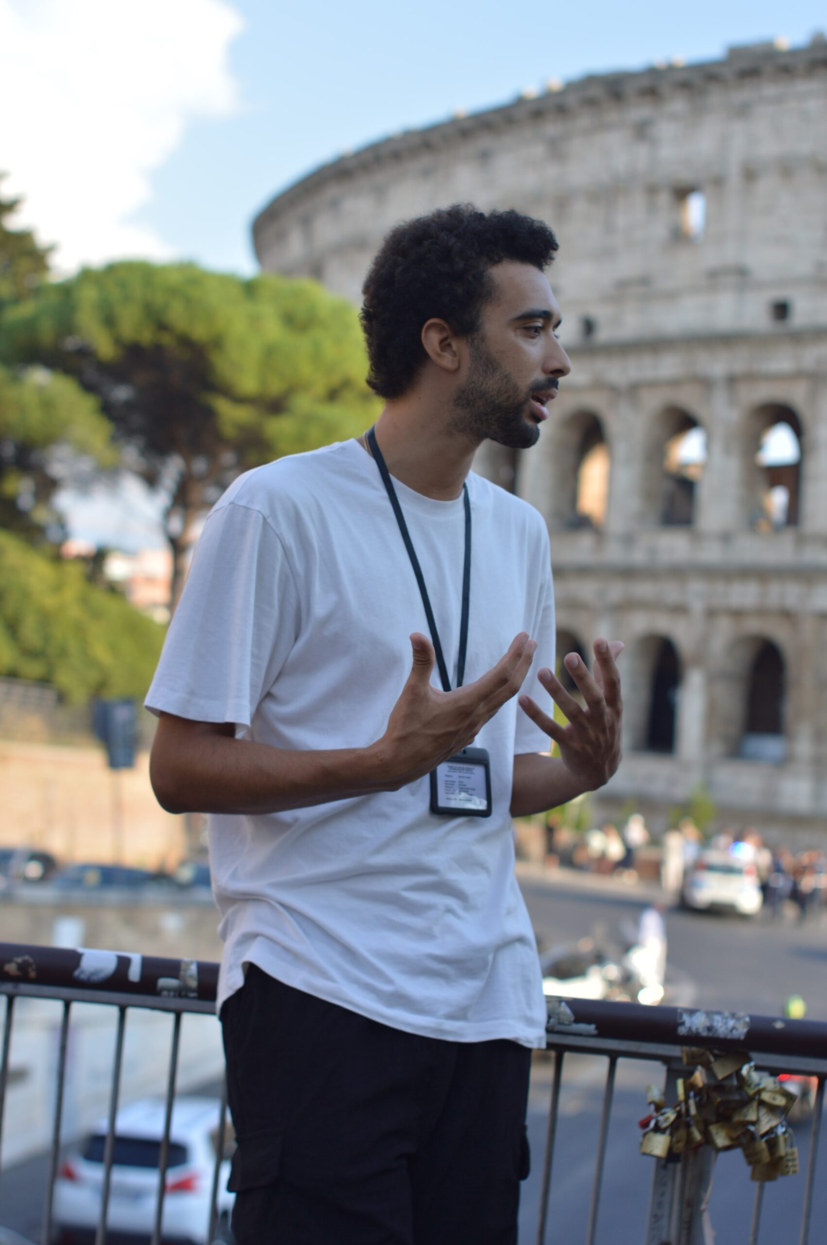 A guide explaining the history of the Colosseum