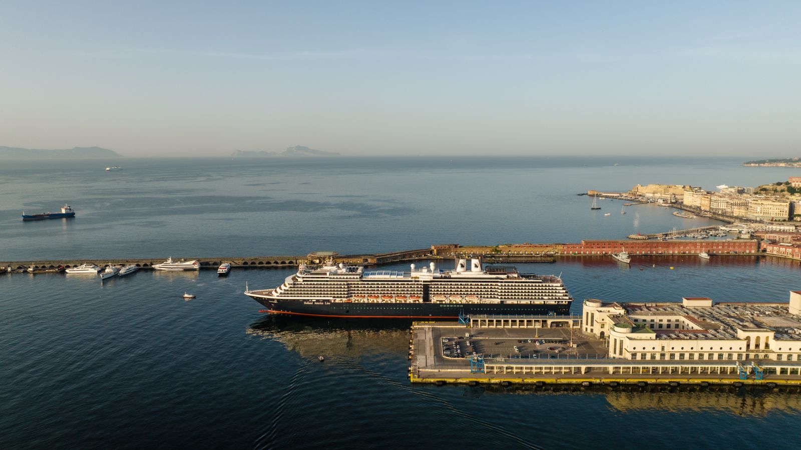 A cruise ship alongside at the port